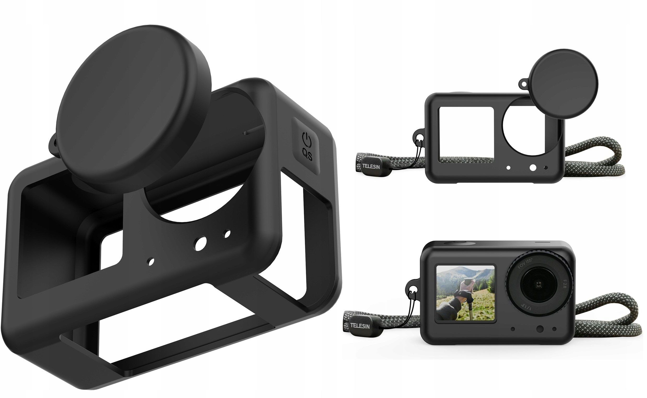 Pokrowiec Futerał Case Etui + Pasek + Dekielek Do Dji Osmo Action 5 Pro / 4 / 3 / S6-ptc-011-tdj