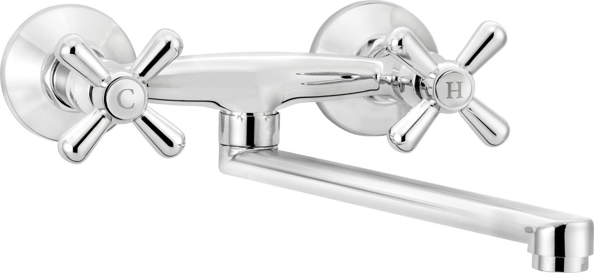 Bateria kuchenna Deante Symetrio ścienna chrom (BOS 080D)