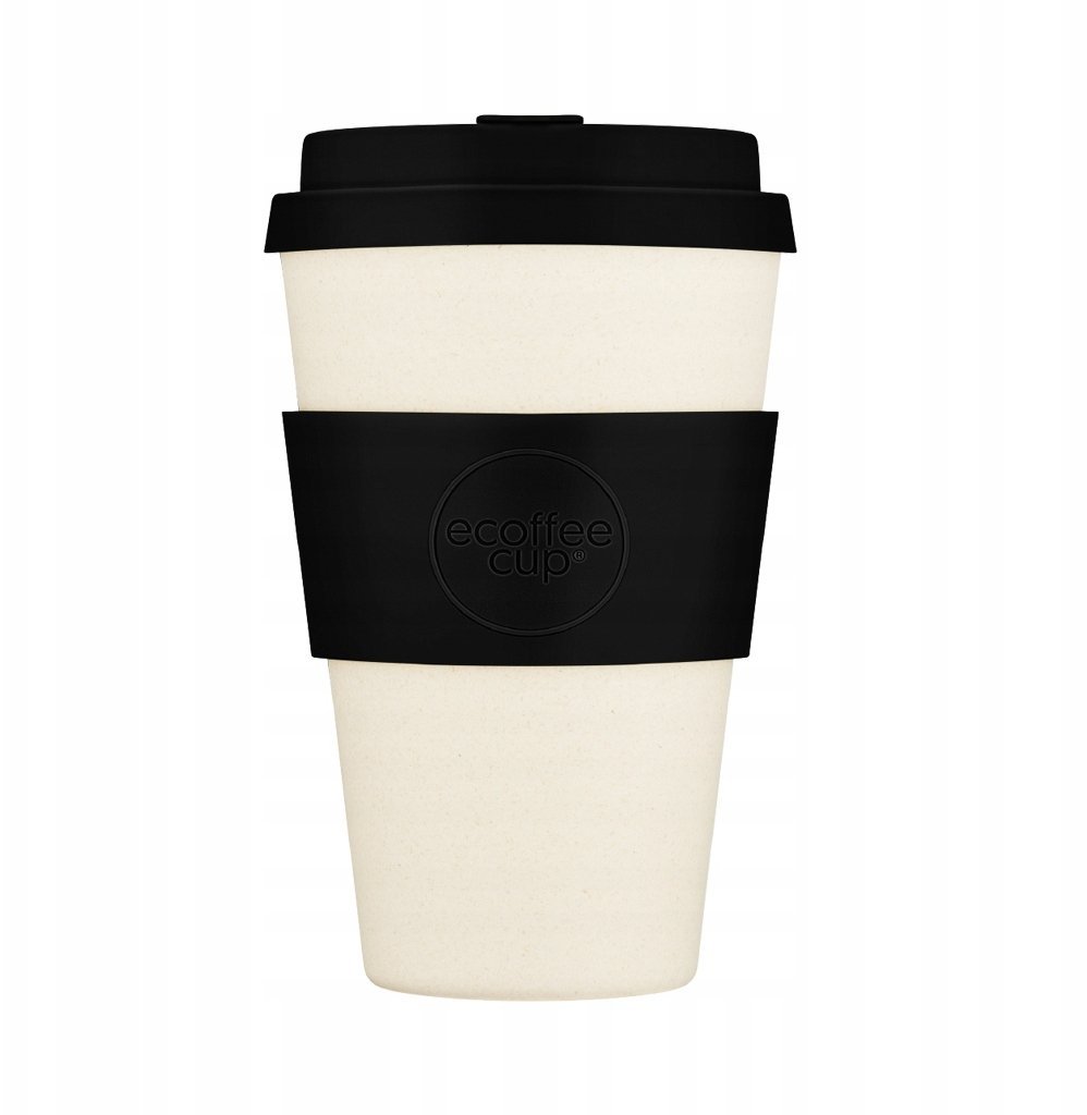 Ecoffee cup Kubek na wynos Solidne Kolory Czarna Natura 400ml - Biały