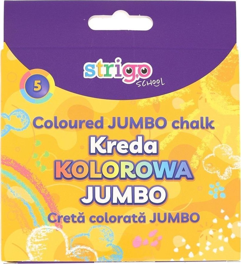 Kreda chodnikowa Jumbo 5 kolorów STRIGO