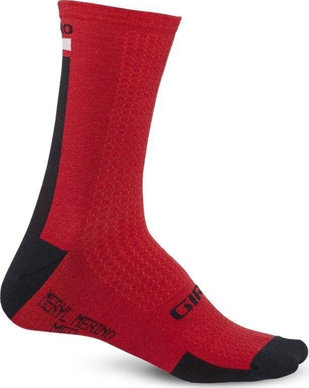 Giro Skarpety GIRO HRC + MERINO WOOL dark red black grey roz. L (43-45) (NEW)