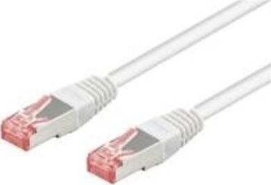 Goobay Kabel sieciowy 2xRJ-45 -25 cm - SFTP, - CAT 6 - Bezhalogenowy, formowany - Biały (93217)