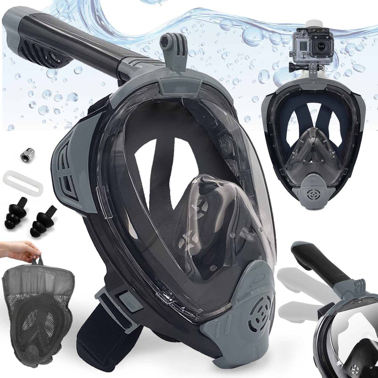 Severno Maska do nurkowania i snorkelingu pełnotwarzowa BARRACUDA S/M