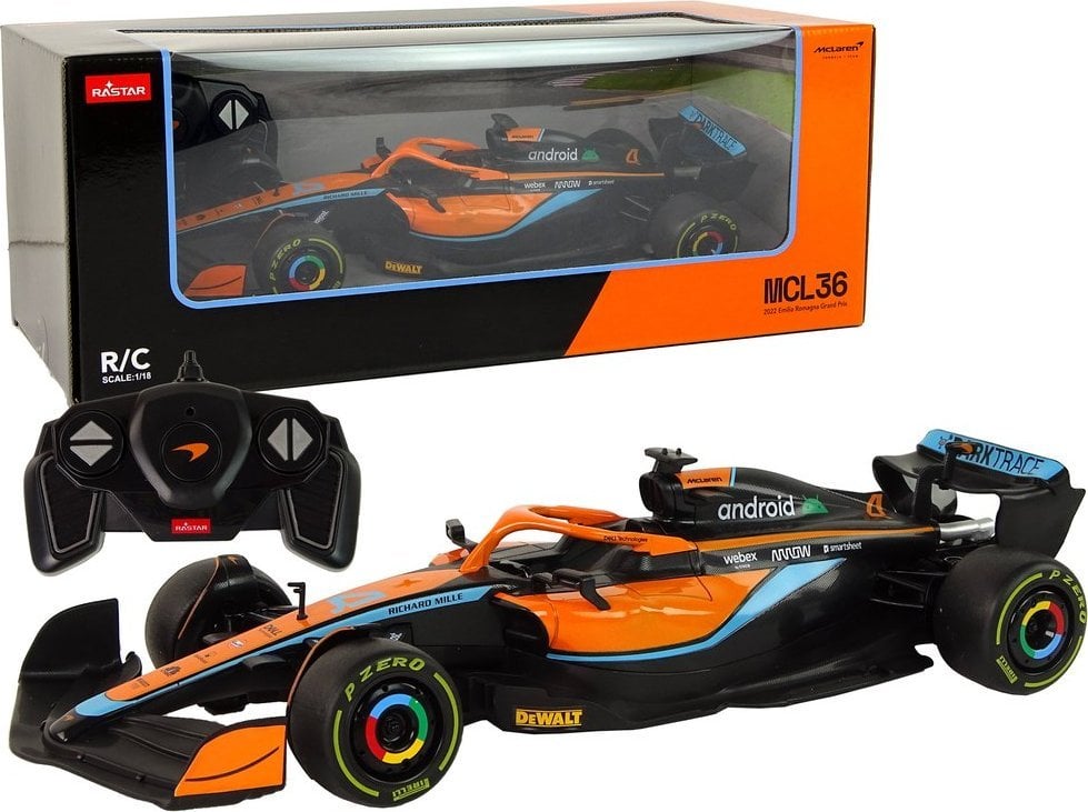 Rastar Auto R/C Wyścigówka McLaren F1 1:18 Pomarańczowy Rastar