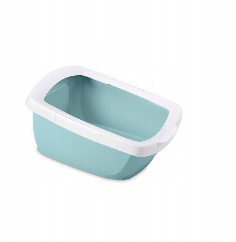 Funny, kuweta, dla kota, biało/turkusowa, 62x49,5x33 cm