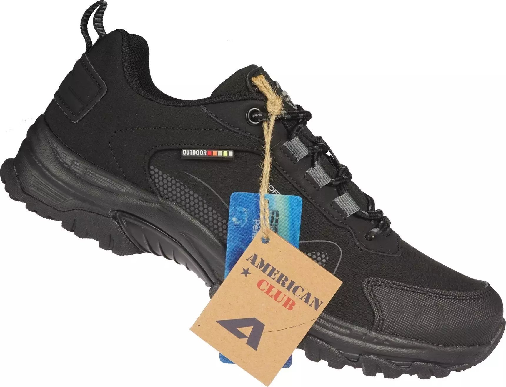 Buty trekkingowe męskie American Club Męskie buty trekkingowe WT-171/24 czarne buty sportowe 46