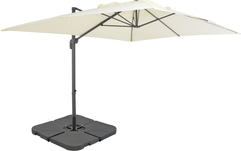 vidaXL Parasol ogrodowy z przenośną podstawą, piaskowy