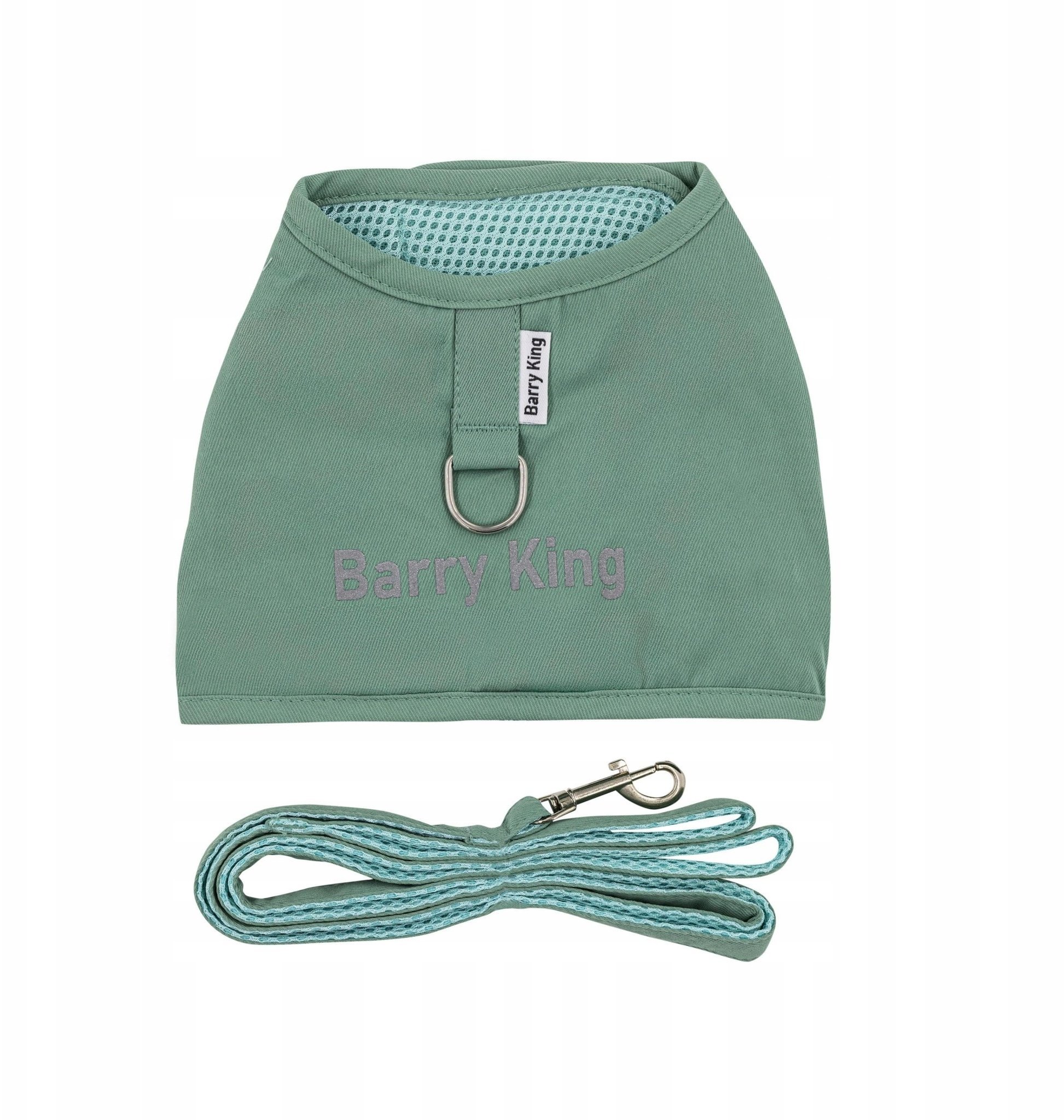 Zestaw, szelki+smycz, dla psa, zielony, płótno nylonowe, rozmiar M