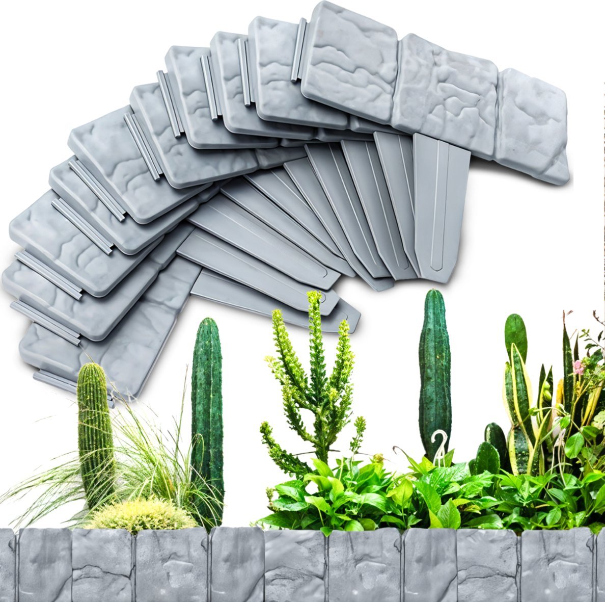 Palisada ogrodowa Heckermann H-250 Szara