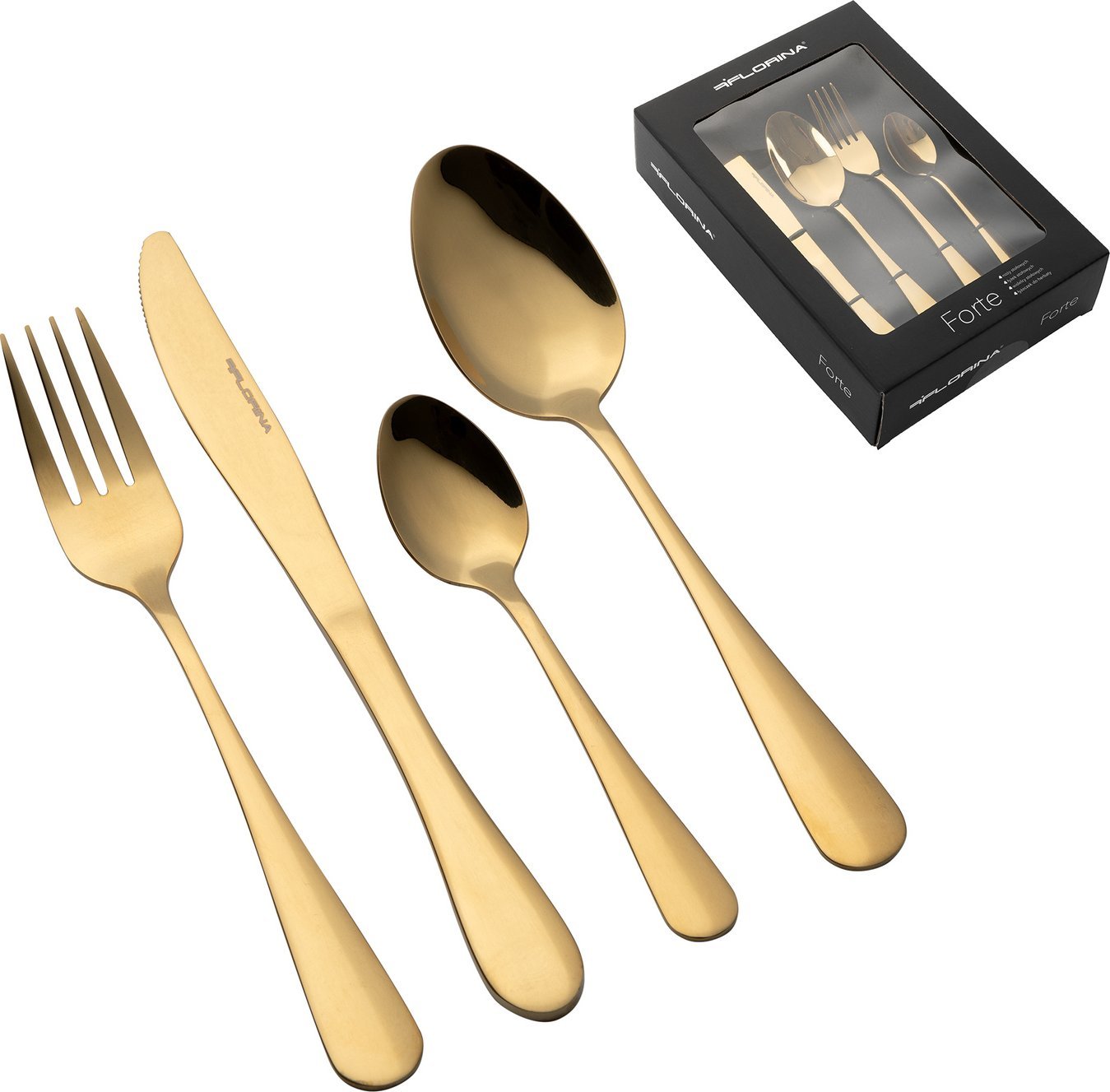 Florina Komplet sztućców Florina Forte Flock 16 elementów złote