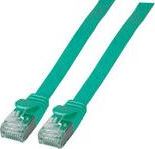 EFB Kabel płaski RJ45 U / FTP, kat. 6A, PVC, 2 m, zielony(K5545GN.2)