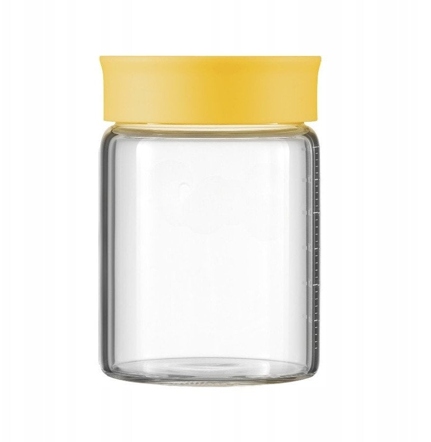 BUYDEEM Szklane słoiczki 500ml z nakrętką w kolorze Mellow Yellow, model CS1013