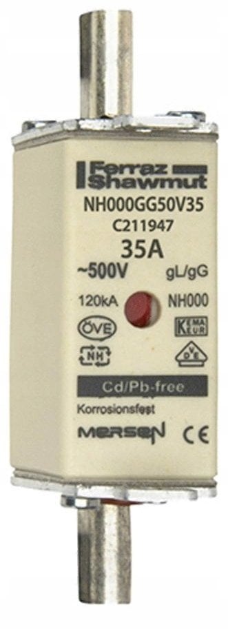 Wkładka bezpiecznikowa NH 000 (NH00C) 35A 500VAC gG C211947
