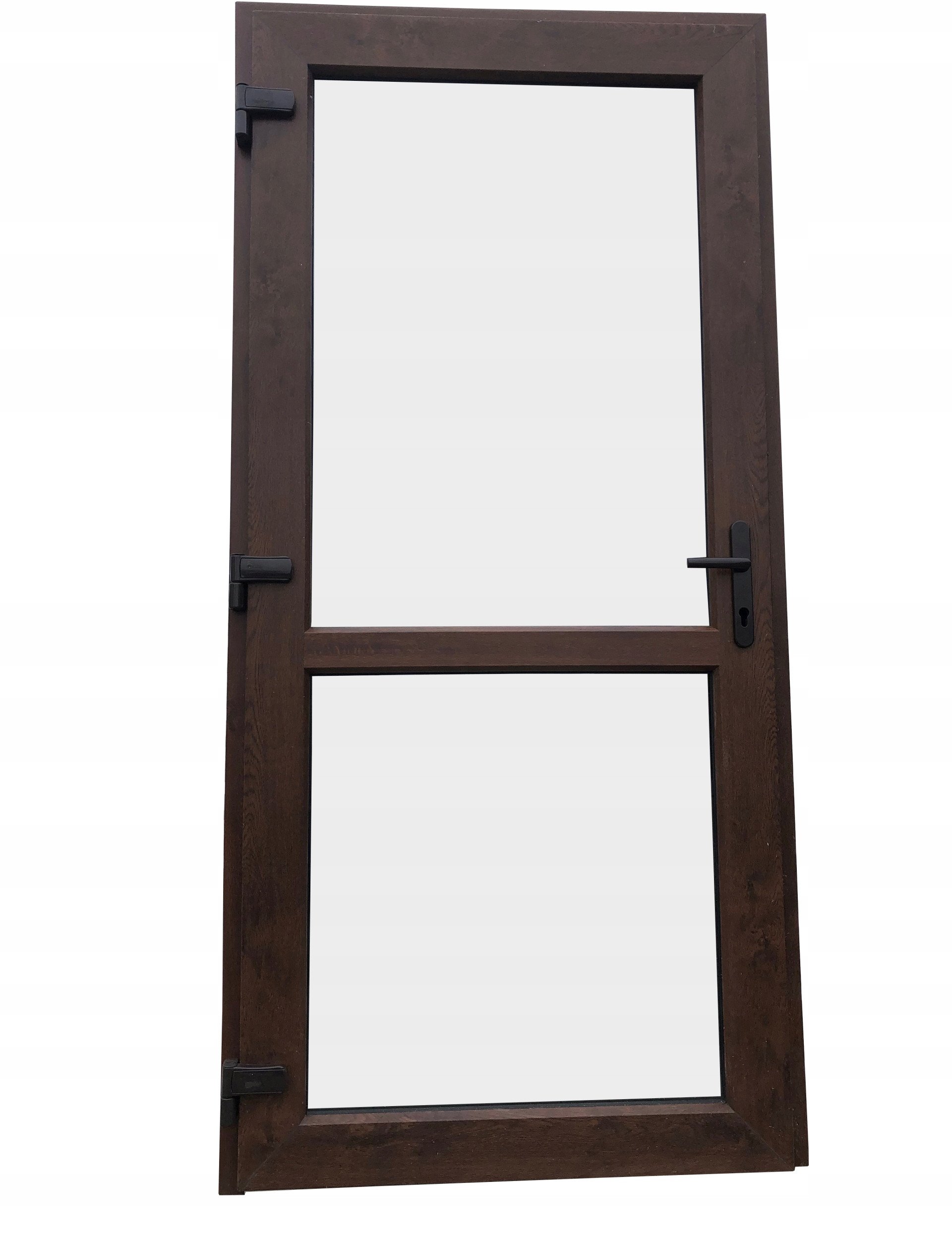 Drzwi zewnętrzne PCV sklepowe 100/200 orzech