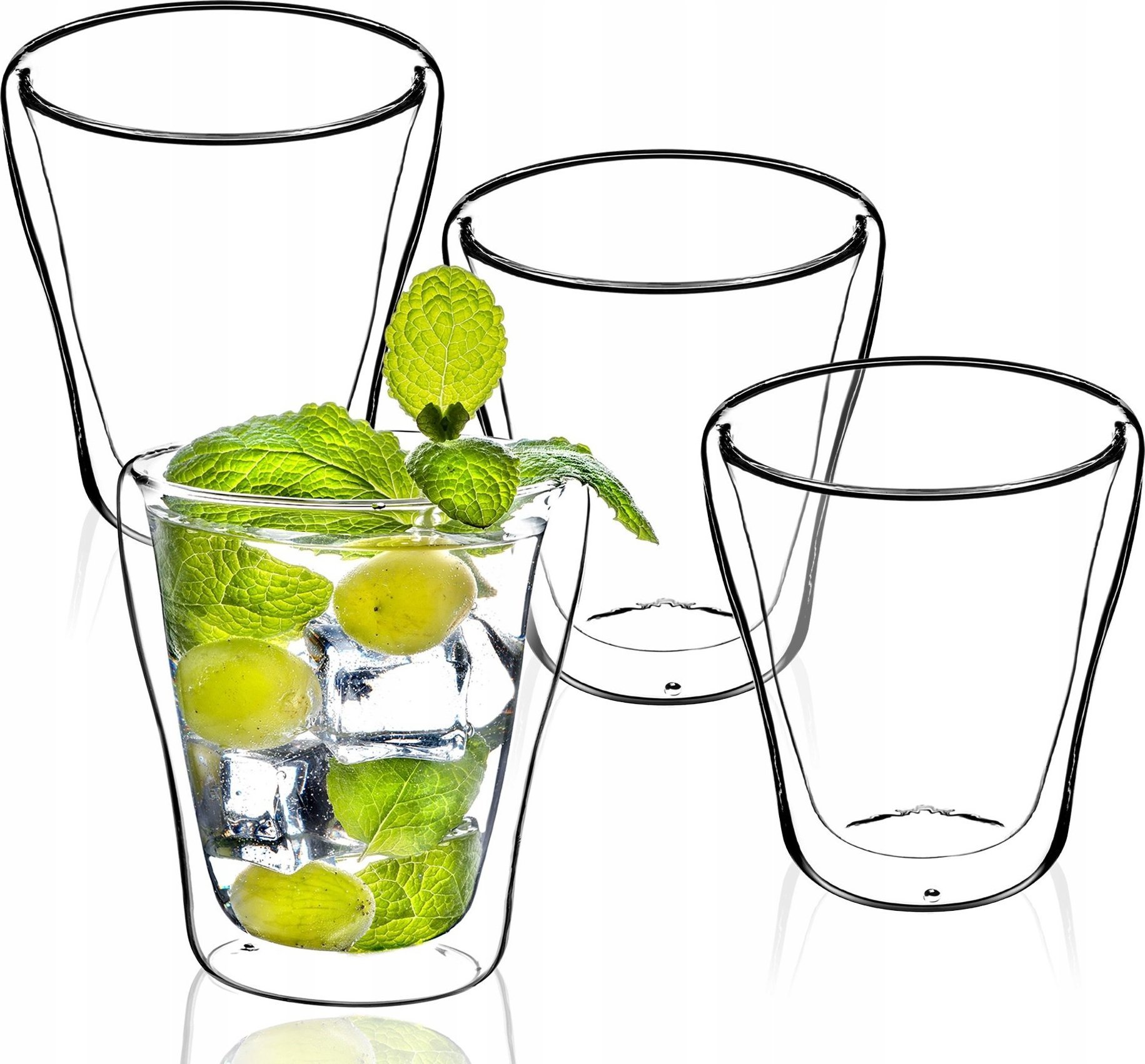Kadax Szklanki Termiczne Do Zimnych Napojów Drinków 4szt