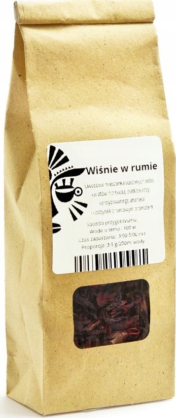 Świeżopalona Herbata owocowa Wiśnie w rumie z ananasem 100g