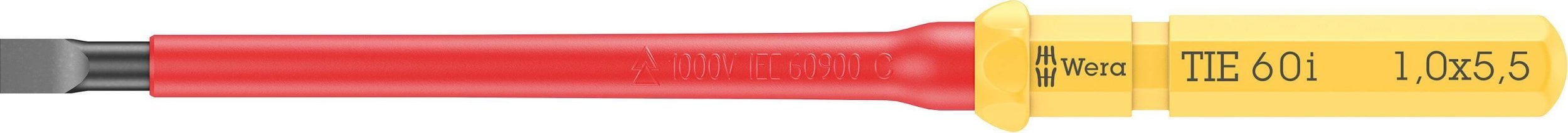 Wera Wymienny izolowany płaski trzpień 60, 1,0 x 5,5 x 157 mm TIE 05006504001