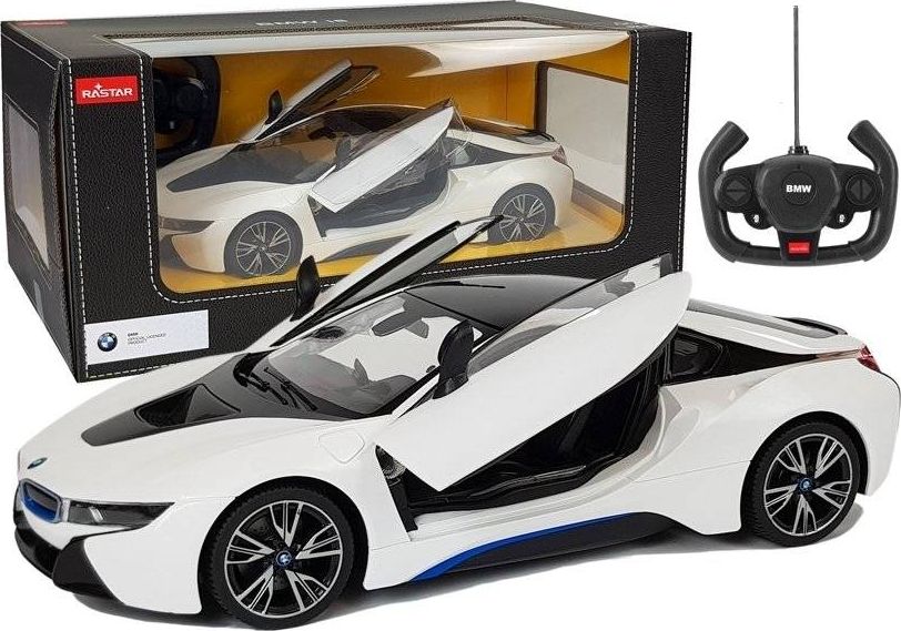 Rastar Auto R/C BMW i8 Rastar 1:14 Biały Drzwi Automatyczne