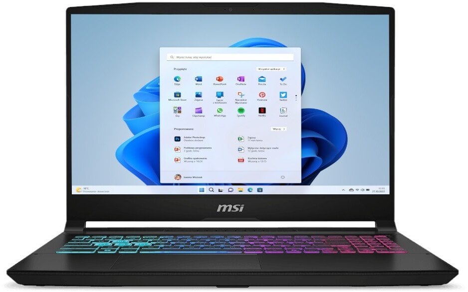 Laptop MSI Katana 15 HX B14WFK-494XPL - i5-14450HX | 15,6 | 16GB | 512GB | W11H | RTX 5060 | B14WFK-494XPL