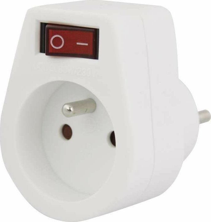 Konnoc DX-FZBK-01/01A rozbočka 1x zásuvka s vypínačem