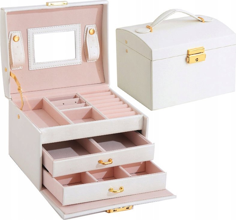 SZKATUŁKA KUFEREK KASETKA NA ZEGARKI BIŻUTERIĘ XL