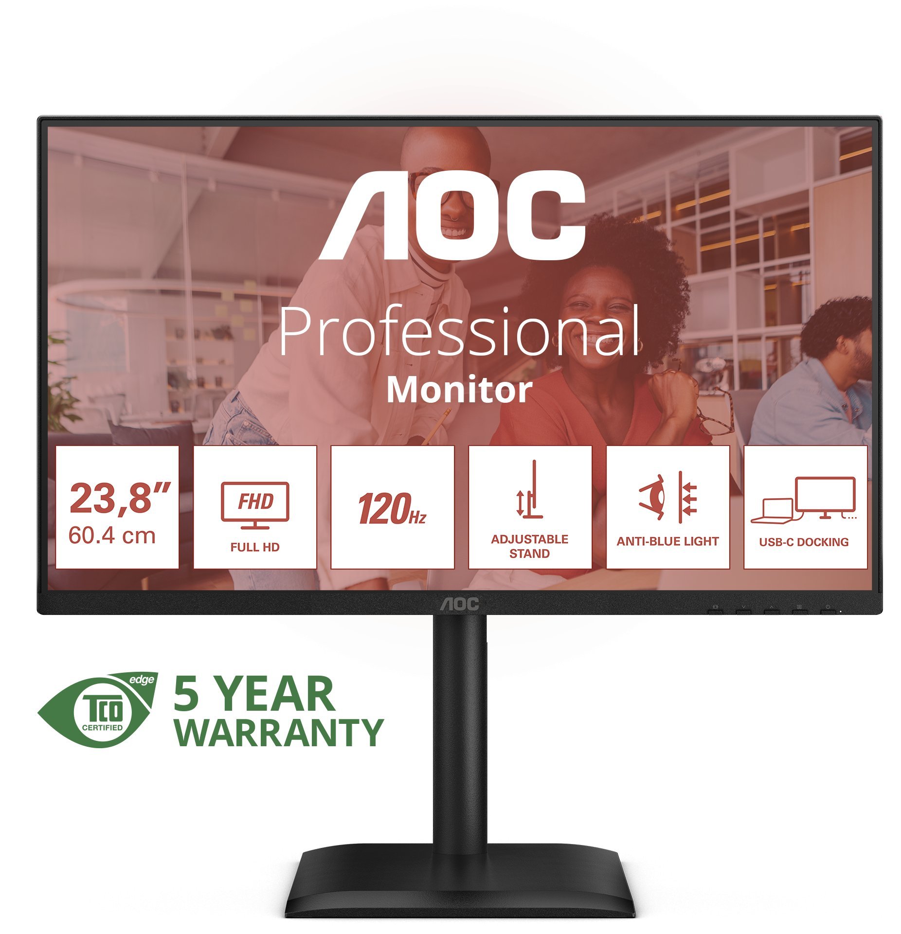 AOC 60,5cm (23,8") 24E4CV 16:09 HDMI+DP+USB-C Lift black