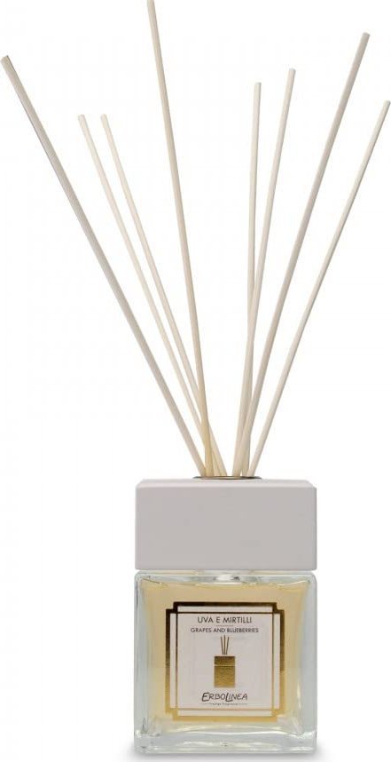 Dyfuzor zapachowy Aromika Erbolinea Kvapas namams su lazdelėmis Uva E Mirtilli, 200 ml ERBAMBMIRTIL200