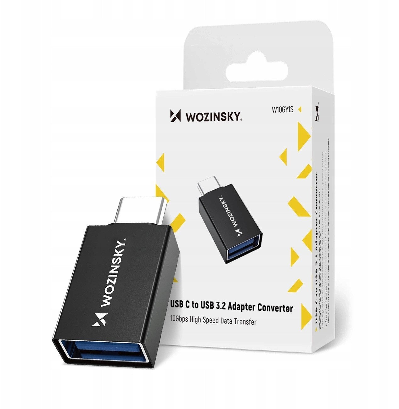 Adapter Wozinsky W10GY1S USB-C - USB-A 3.2 10Gb/s - czarny