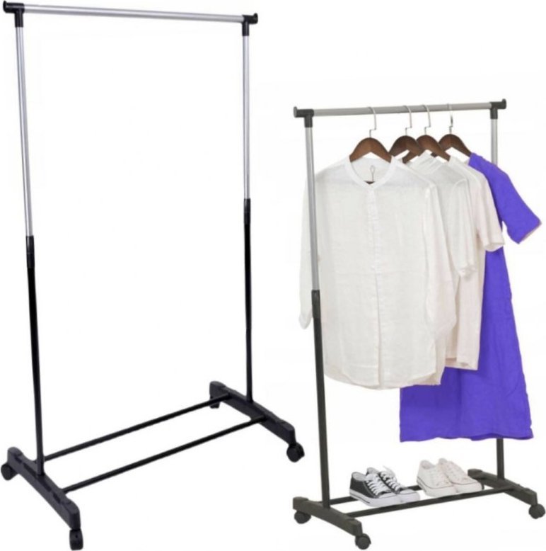PrzydaSie Stojak Wieszak Na Ubrania Rozsuwany Garderoba