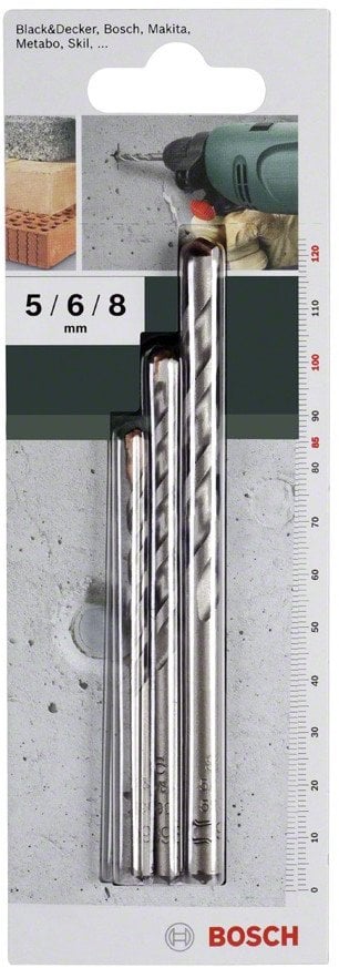 ZESTAW WIERTEŁ Ø5/6/8