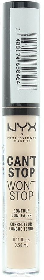 Nyx, Can't Stop Won't Stop, Vegan, Matte, Liquid Concealer, Light Ivory, 3.5 ml For Women