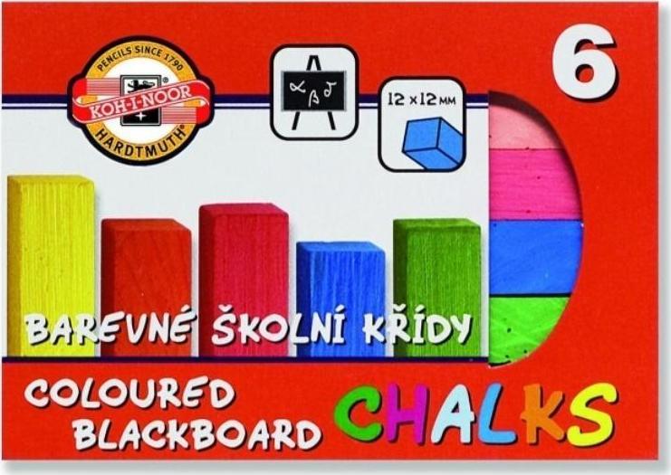 Koh-i-noor Kreda kolorowa Fluorescencyjna do tablic 6 kolorów