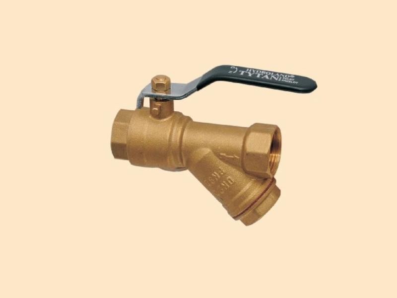 Hydroland Zawór kulowy wodny TYTAN 1" z filtrem - ZKWF-25-WW