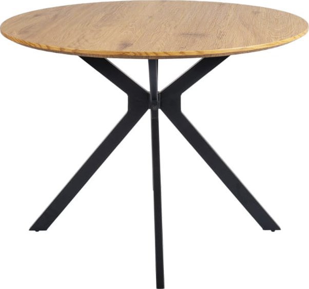 Signal Stół okrągły do jadalni ASTER 100x100 dąb/czarny SIGNAL