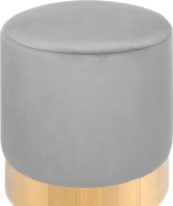 Beliani Puf welurowy 39 cm szary SOPHIA