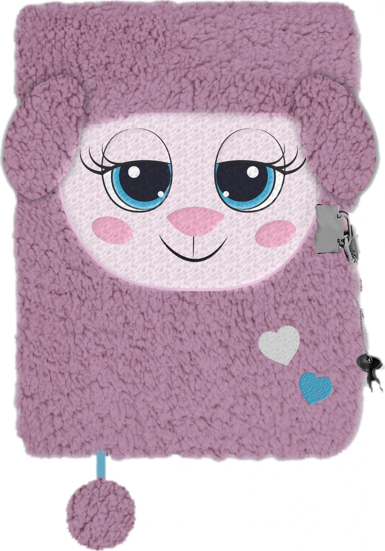 St. Majewski Pamiętnik z kłódką włochacz A5 96k Uroczy Baranek