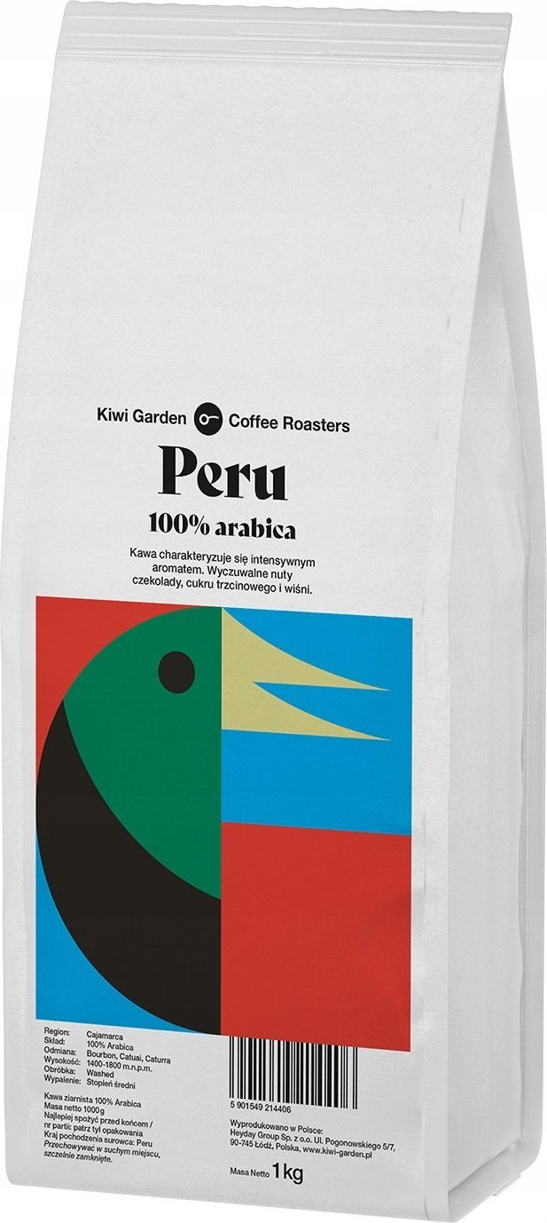 Kawa ziarnista Kiwi Garden Peru 1 kg