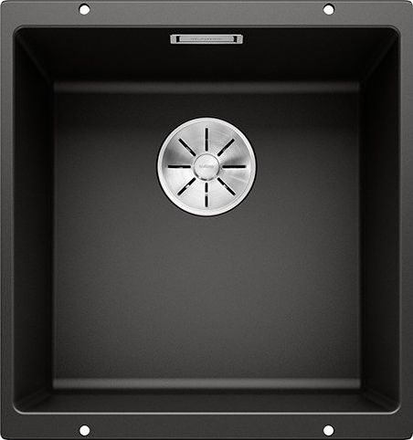 Zlewozmywak Blanco Subline 400-U Silgranit czarny z korkiem InFino (525990)
