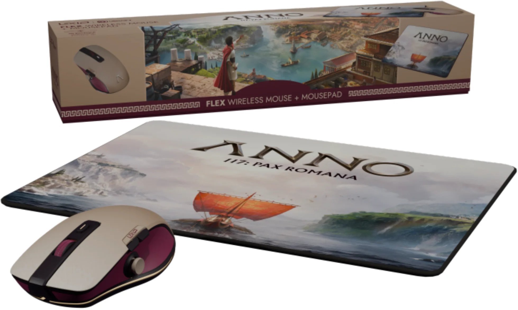 Mysz Lexip X UBISOFT ANNO 117 Bundle Flex Pro-Air Mouse + Mousepad