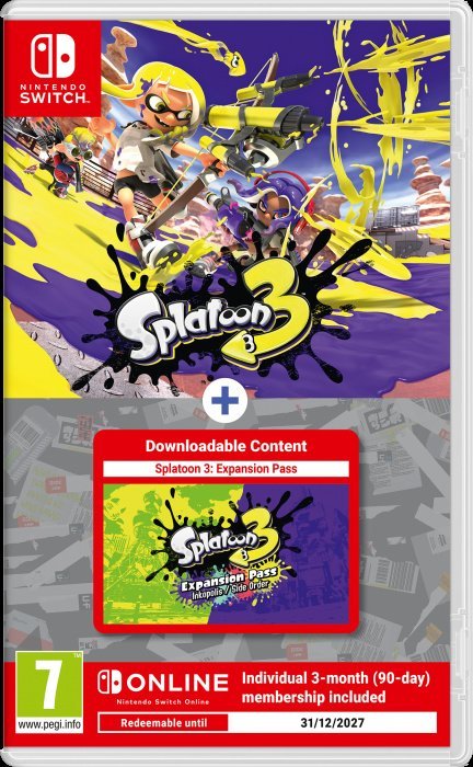 Splatoon 3 + Season Pass + NSO 3-mies. Nintendo Switch