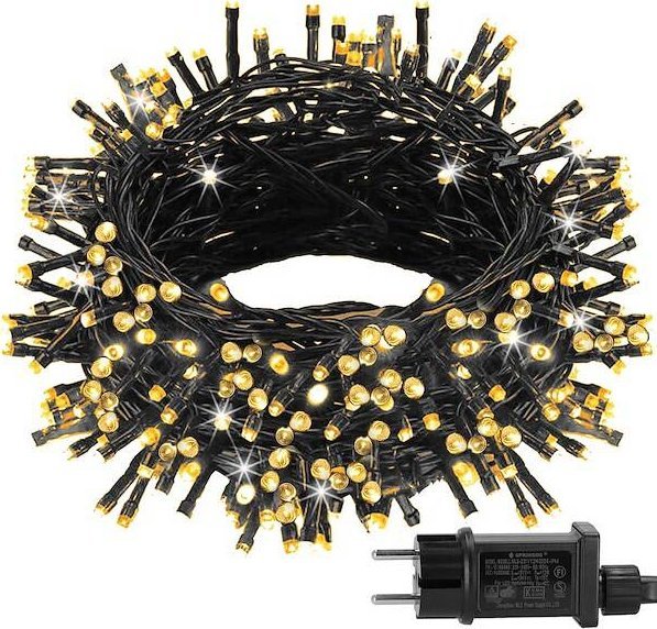 Lampki choinkowe Springos Lampki choinkowe 750 led ciepły biały 40 m oświetlenie świąteczne IP44 8 funkcji świecenia UNIWERSALNY