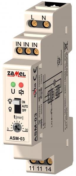 Zamel Automat schodowy 16A 25mA 1NO 230V AC ASM-03