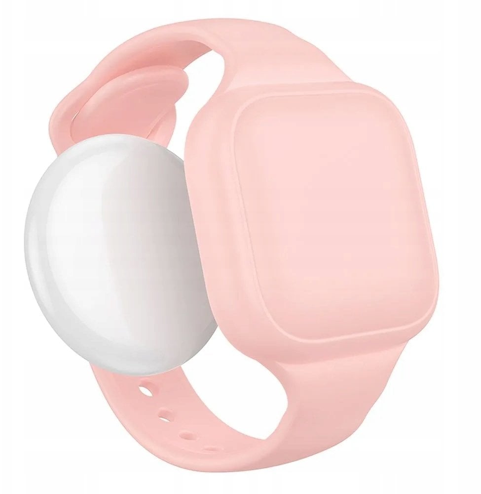 Lokalizator zgodny z Apple Find My Hoco w formie opaski E91E pudrowy