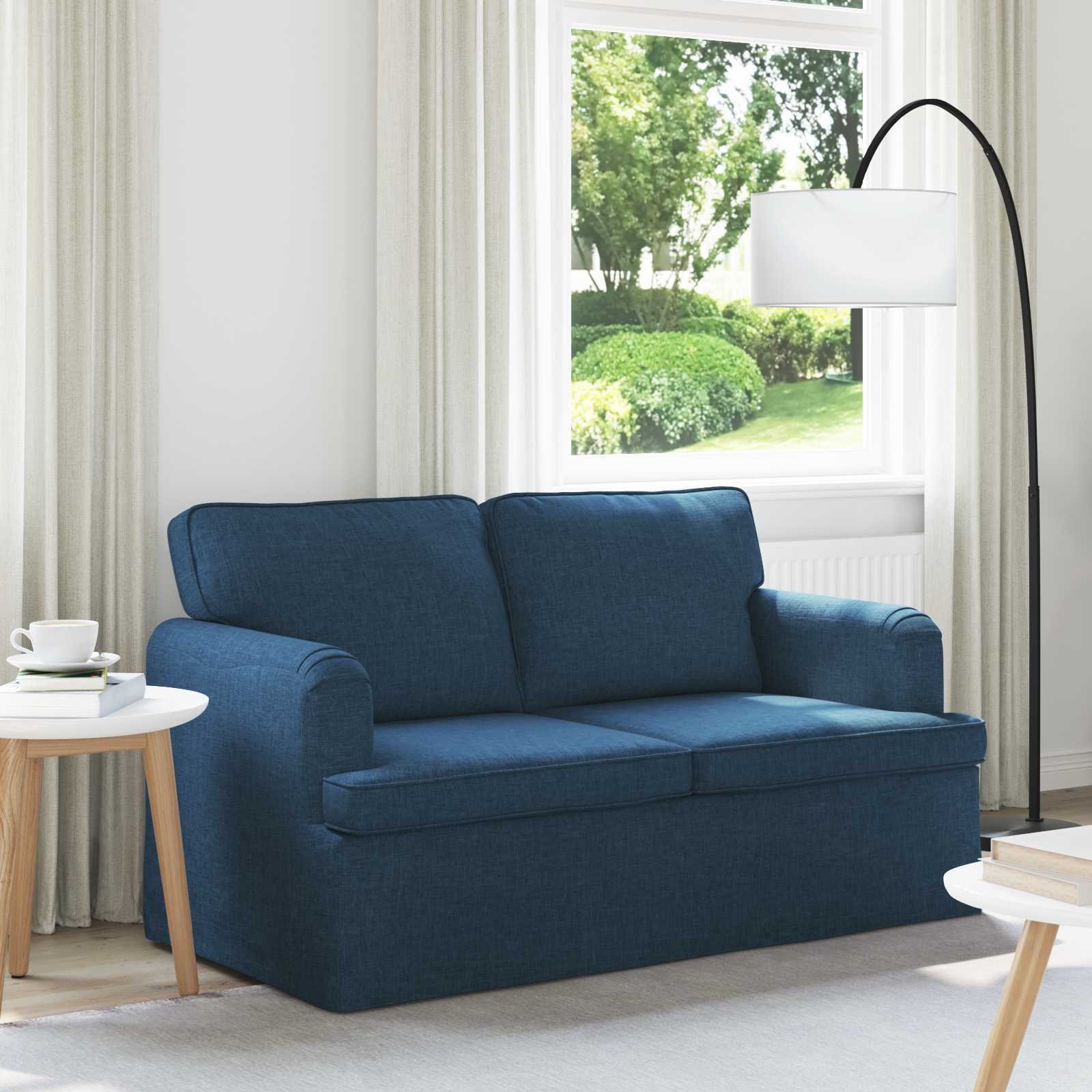 vidaXL Sofa Niebieski 142 x 80 x 85 cm Metal