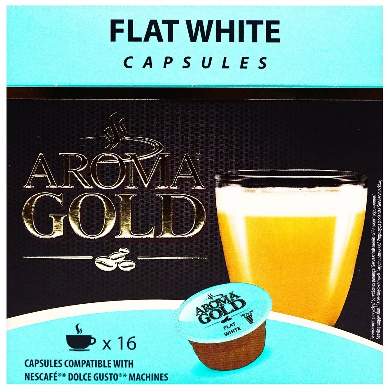 Sil kapsułki Aroma Gold Flat White, 187.2g