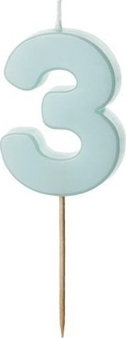 Świeczka 3 jasno niebieska 5,5cm