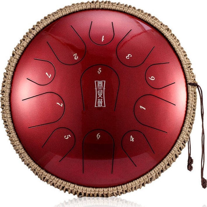 HLURU HLURU TBP11-14 Jewel Red Tongue drum 14" 11 ton