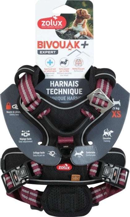 ZOLUX Szelki dla psa BIVOUAK XS czerwone