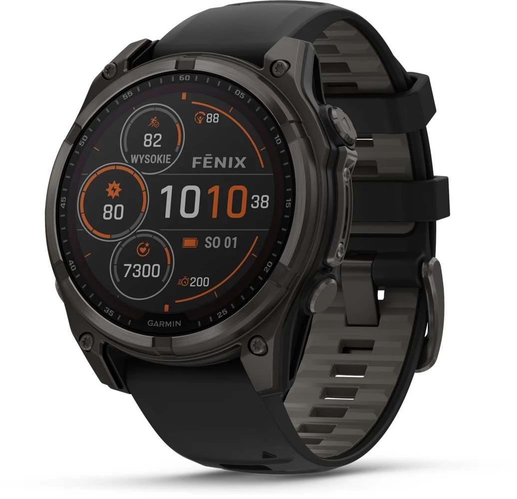 Zegarek sportowy Garmin Fenix 8 Solar Sapphire Czarny (010-02906-11)