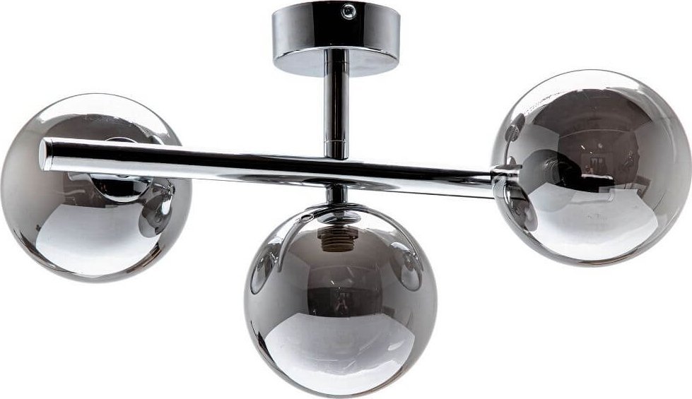 Lampa sufitowa Zumaline Loftowa lampa sufitowa Luna balls do salonu chrom przydymiona